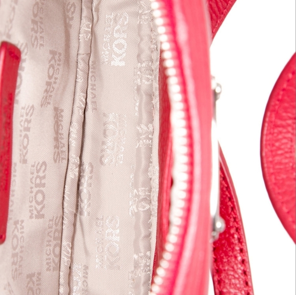 Michael Kors Red Crossbody Bag with Silver Chain - Picture 6 of 6